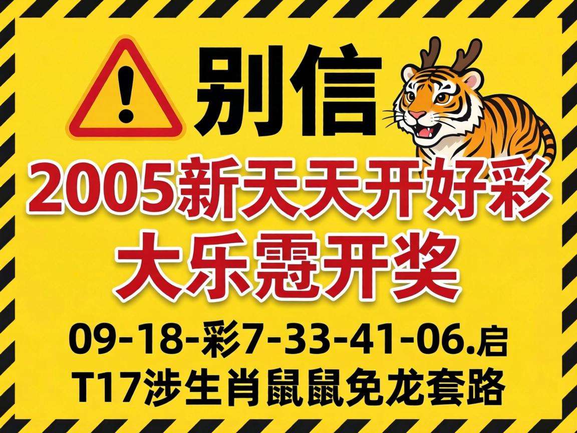 风险警示：别信“2005新澳门天天开好彩大乐透开奖”骗局，09-18-27-33-41-06:T17涉生肖鼠虎兔龙套路