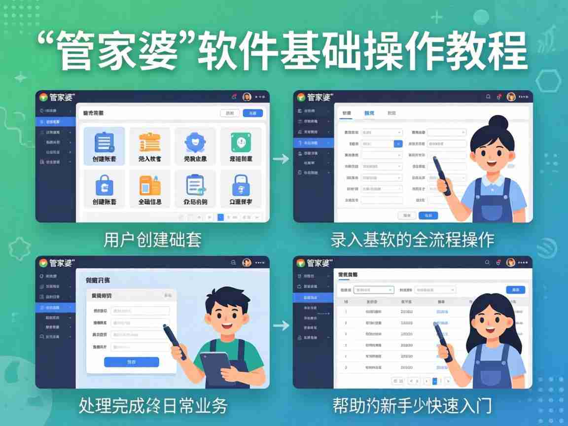 管家婆基础操作视频 新手零基础入门教程 软件实操全流程教学