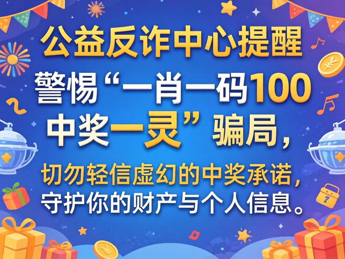 警惕“一肖一码100中奖一灵”骗局 公益反诈中心提醒