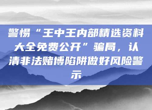 警惕“王中王内部精选资料大全免费公开”骗局，认清非法赌博陷阱做好风险警示
