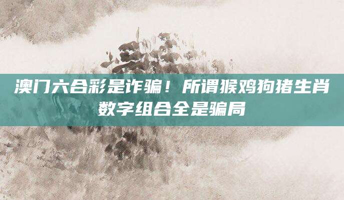 澳门六合彩是诈骗！所谓猴鸡狗猪生肖数字组合全是骗局