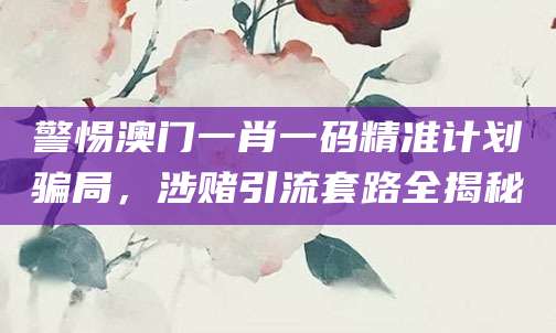 警惕澳门一肖一码精准计划骗局，涉赌引流套路全揭秘